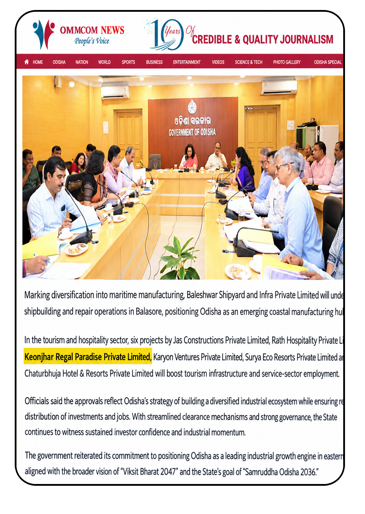 Regal Paradise newspaper news publication